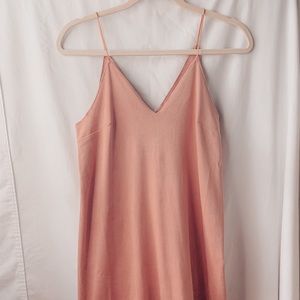 Light Pink Suede Dress